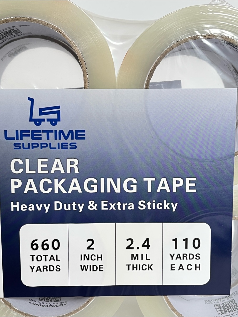 6 DOUBLE Rolls Heavy Duty Clear Packaging Tape